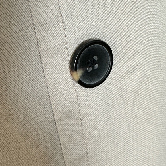 ❌SOLD❌Ann Taylor Trench Coat with Faux Leather Sleeves Small - Picture 9 of 17